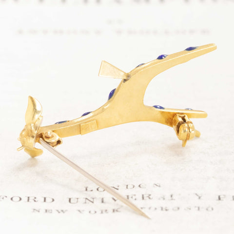 Vintage Italian Enamel Giraffe Brooch