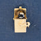 Vintage working jack in the box charm in 14kt yellow gold