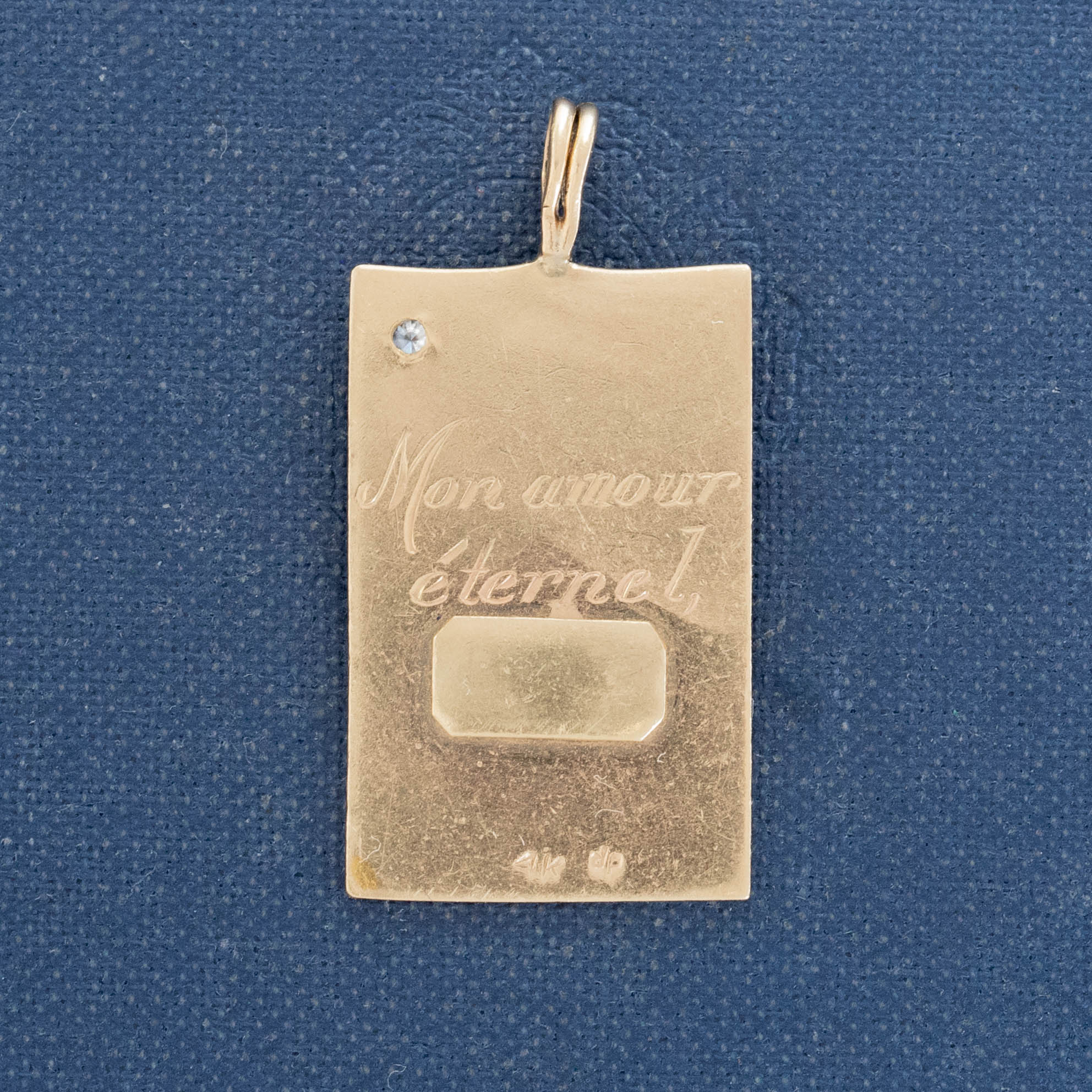 Vintage Je T'aime Plus Que Hier Et Mains Que Demain Pendant