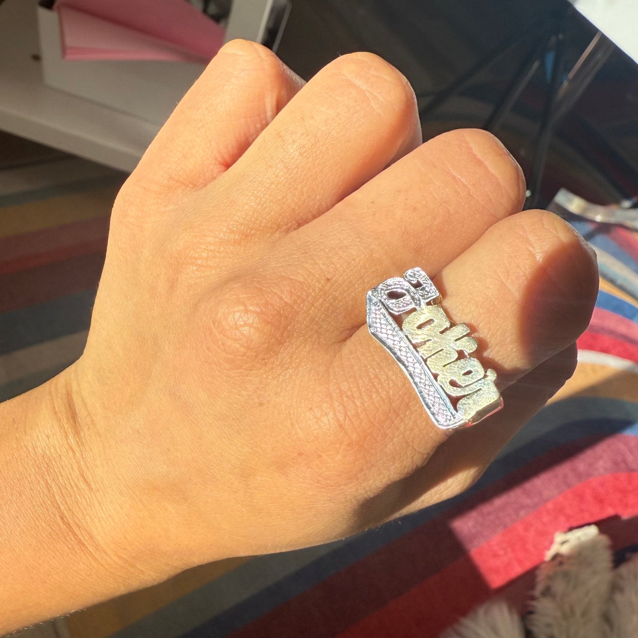 Vintage JOKER Name Plate Ring