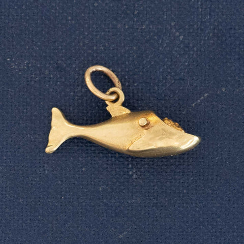 Vintage Jonah and the Whale Charm