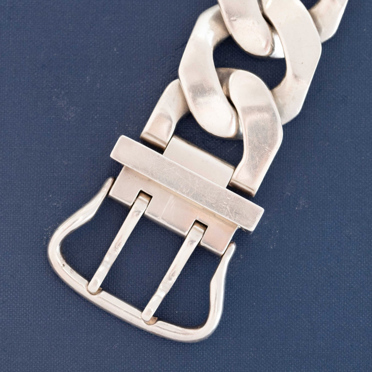 Vintage Jumbo Buckle Bracelet, by Hermes Chic Sterling Silver Buckle Bracelet main image 0