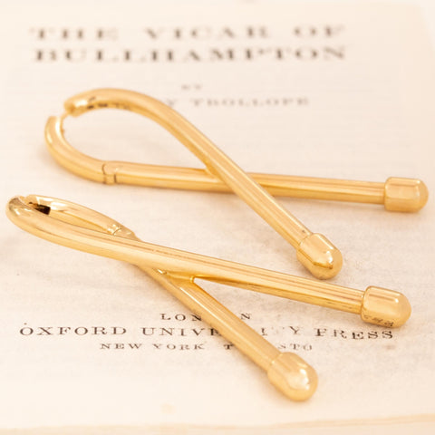 Vintage Jumbo Cross-Over Earrings
