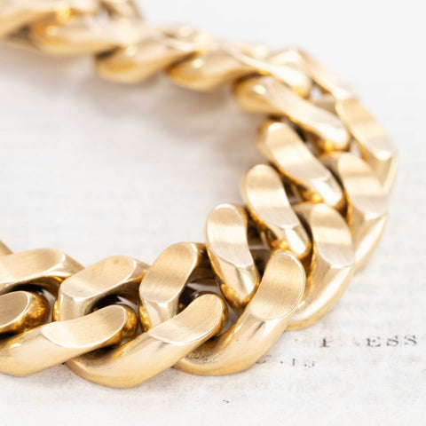 Vintage Jumbo Curb Link Bracelet, French