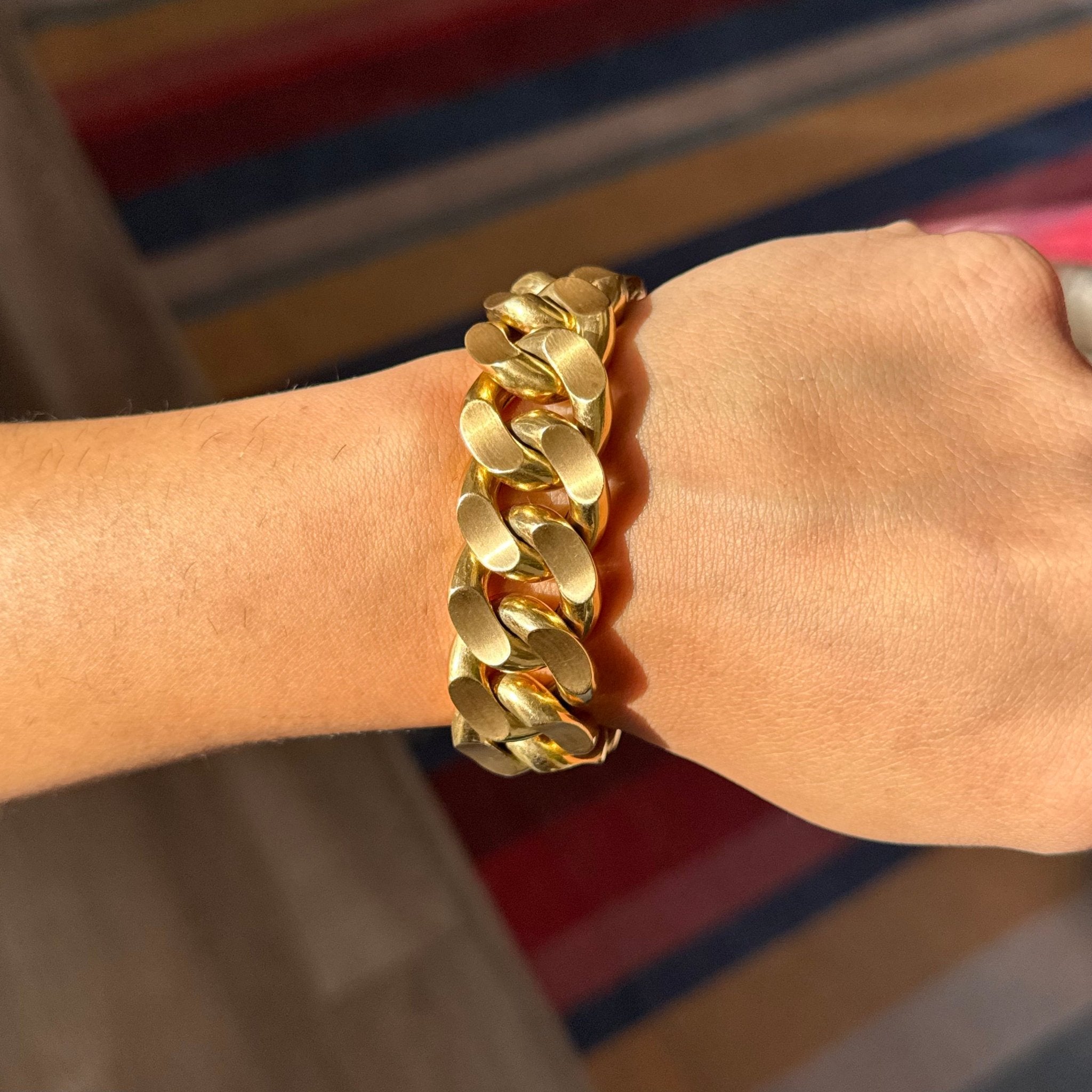 Vintage Jumbo Curb Link Bracelet, French