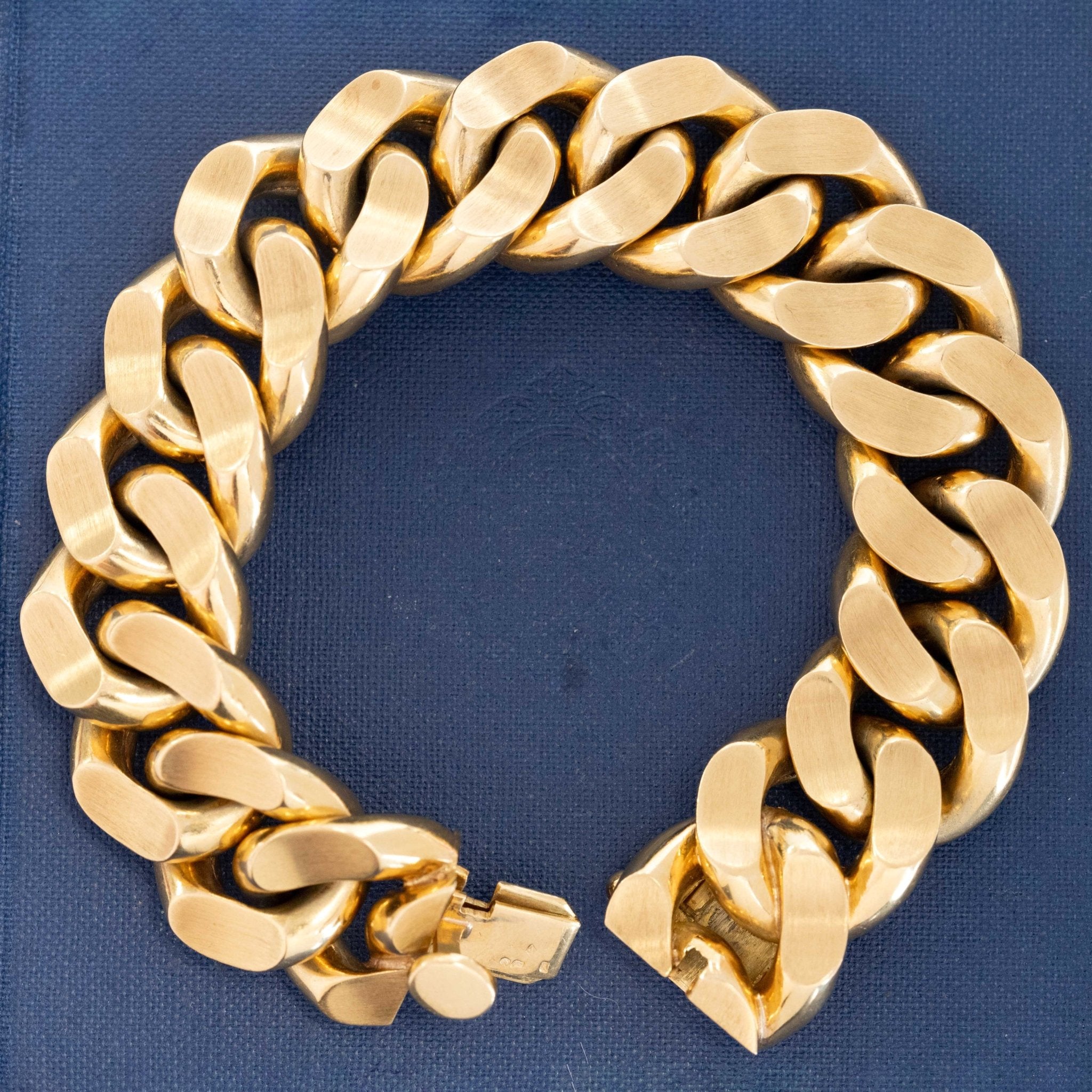 Vintage Jumbo Curb Link Bracelet, French