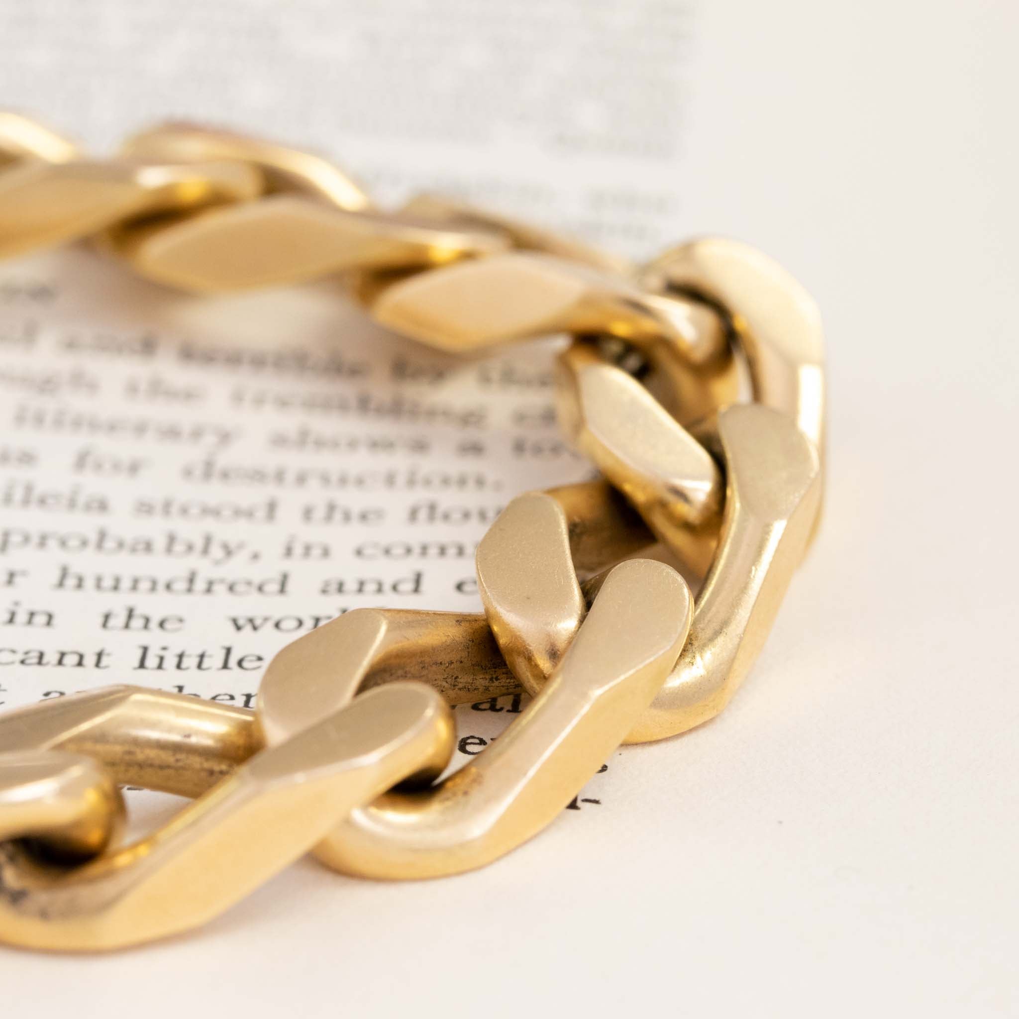 Vintage Jumbo Curb Link Bracelet, French