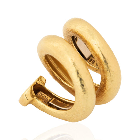 Vintage David Webb jumbo nail ring in 18kt yellow gold – alternate view 4