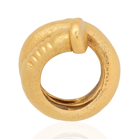 Vintage David Webb jumbo nail ring in 18kt yellow gold – alternate view 6