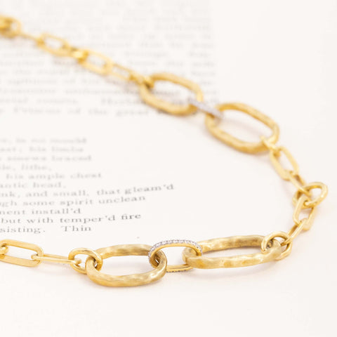 Vintage Jumbo Paper Clip Chain, with Diamonds