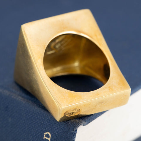 Vintage Jumbo Square Ring, by Tefani