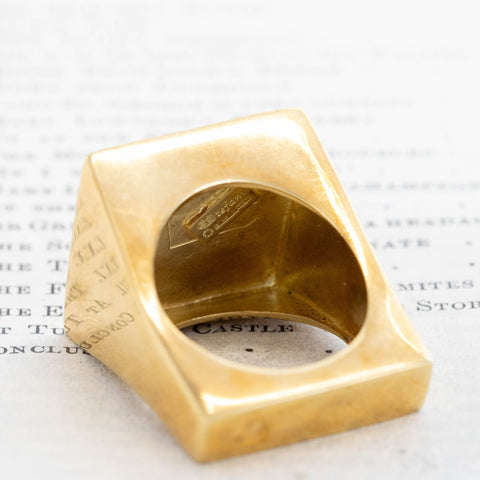 Vintage Jumbo Square Ring, by Tefani