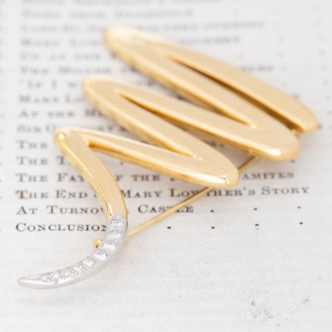 Vintage Jumbo Zig-Zag Diamond Brooch, by Paloma Picasso for Tiffany & Co.
