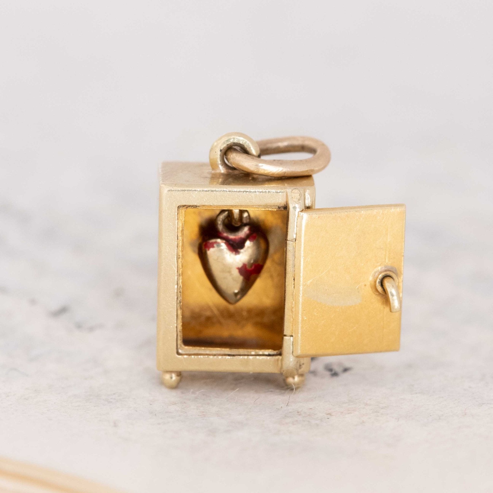 Vintage "Keep my Heart Safe" Charm