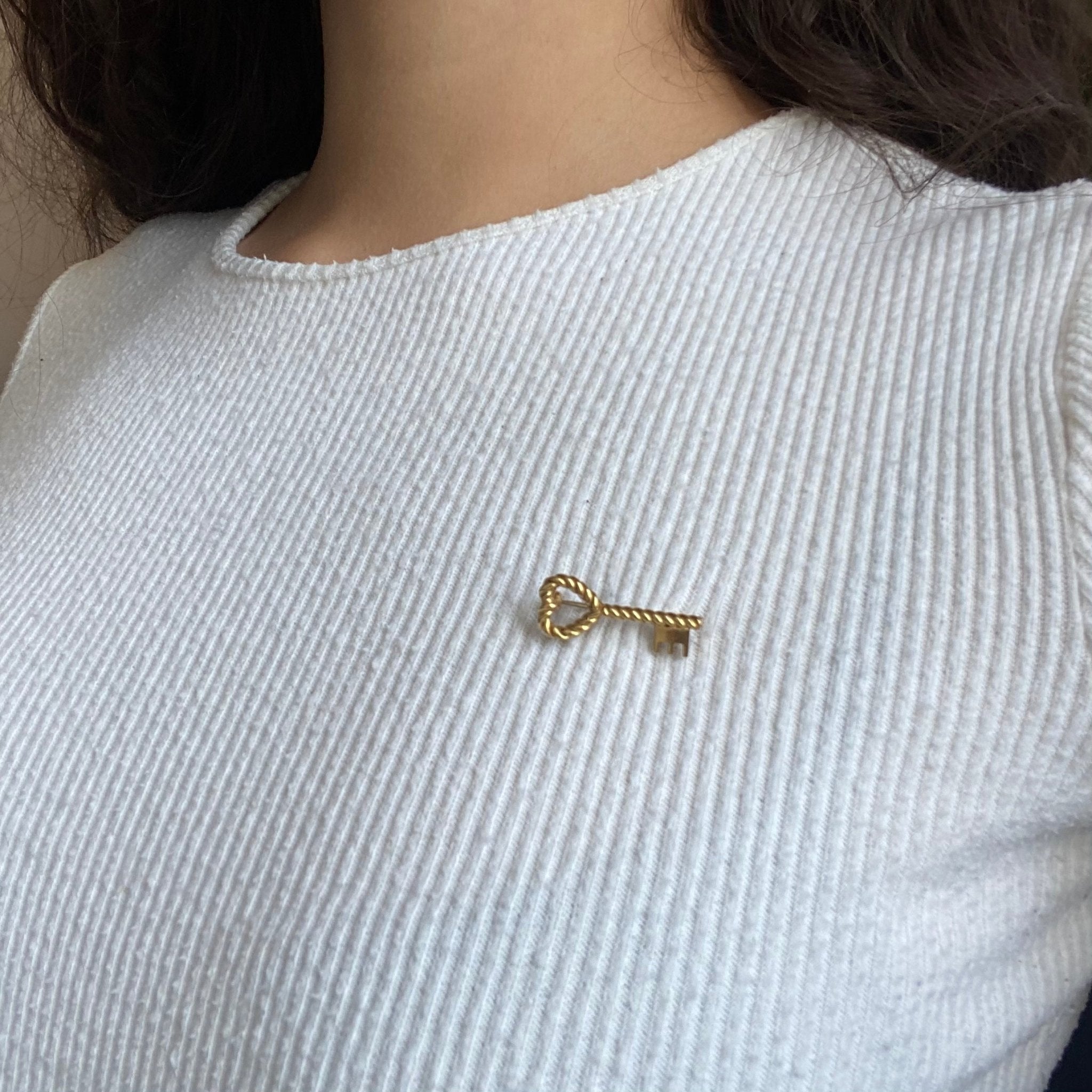 Vintage Key to my Heart Brooch/Pin Tiffany & Co.