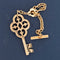 Mid-century Van Cleef & Arpels 18k gold key-shaped keychain, collectible designer accessory with elegant craftsmanship.

Van Cleef & Arpels vintage gold key charm with openwork detailing and toggle link chain, circa 1950s–1960s.
