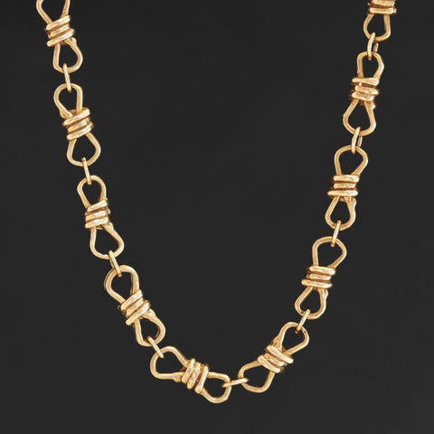 Vintage Knotted Fancy Link Chain Necklace