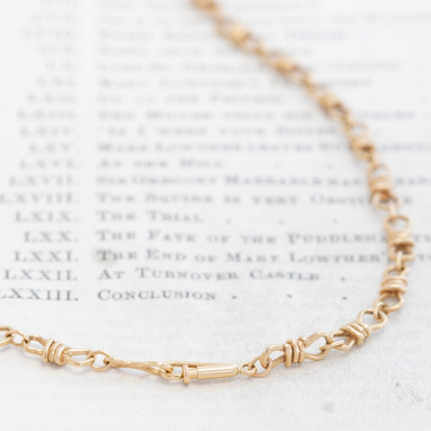 Vintage Knotted Fancy Link Chain Necklace