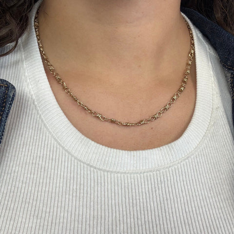 Vintage Knotted Fancy Link Chain Necklace
