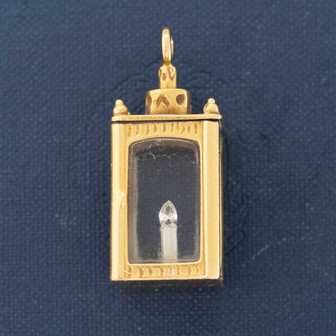 Vintage Lantern Pendant, 18kt