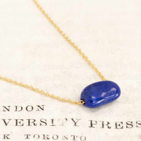 Vintage Lapis Lazuli Bean Pendant by Elsa Peretti for Tiffany & Co.