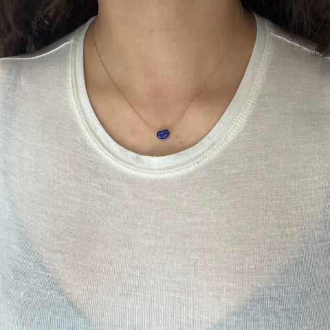 Vintage Lapis Lazuli Bean Pendant by Elsa Peretti for Tiffany & Co.