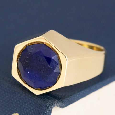 Vintage Lapis Lazuli Signet Ring by Elsa Peretti for Tiffany & Co.