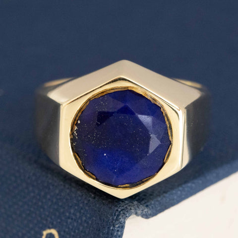 Vintage Lapis Lazuli Signet Ring by Elsa Peretti for Tiffany & Co.