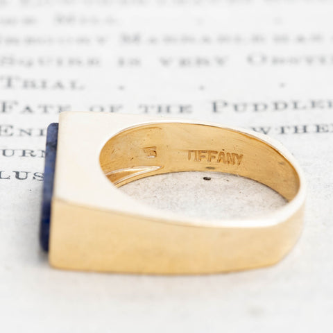 Vintage Lapis Signet Ring, by Tiffany & Co.