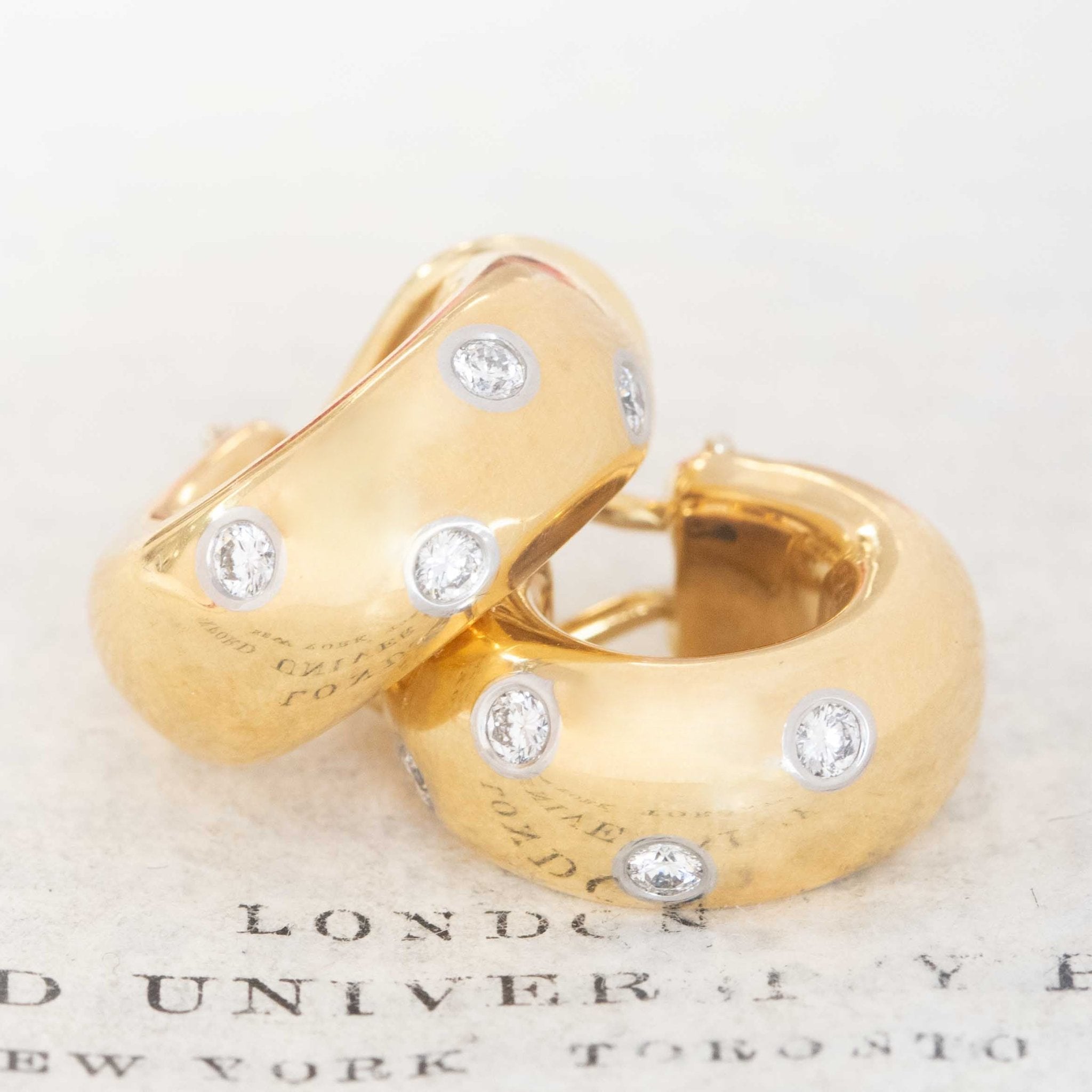 Vintage Large Etoile Hoop Earrings, by Tiffany & Co.