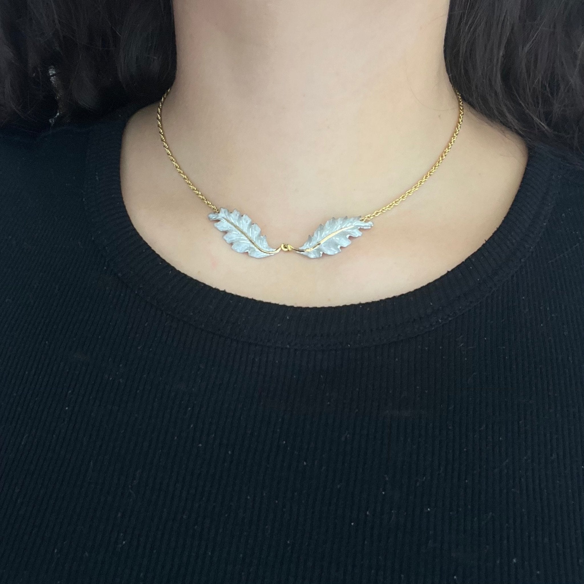 Vintage Leaf Motif Necklace, by Buccellati