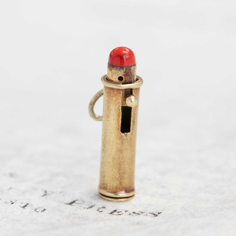 Vintage Lipstick Charm