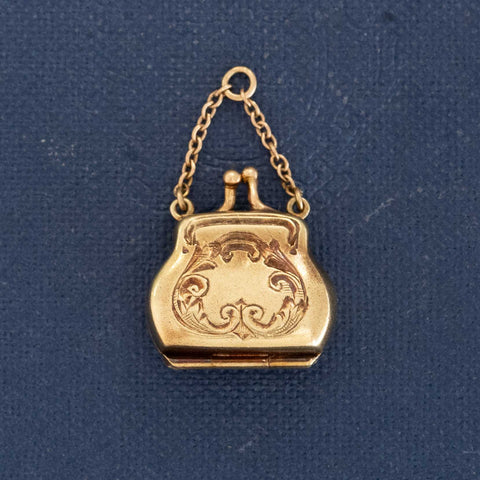 Vintage Locket Coin Purse Charm