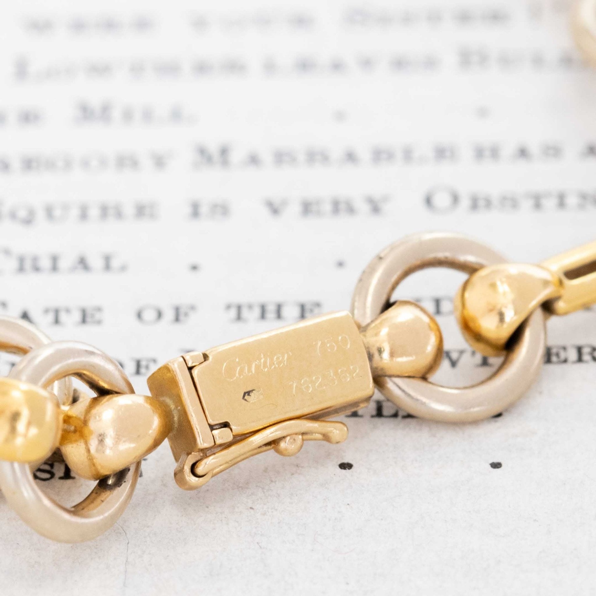 Luxury vintage Cartier 18K gold snaffle bit jewelry