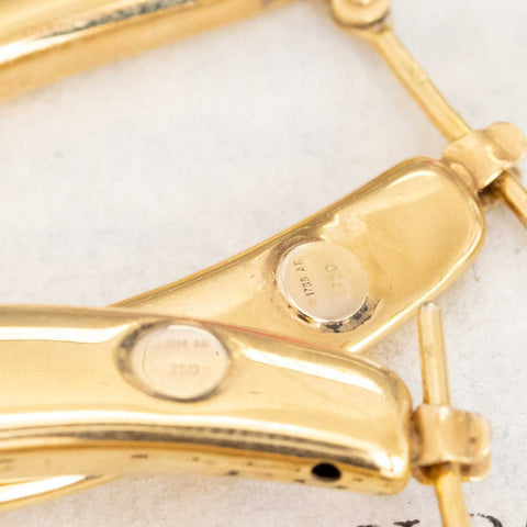 Vintage Long Drop Hoop Earrings