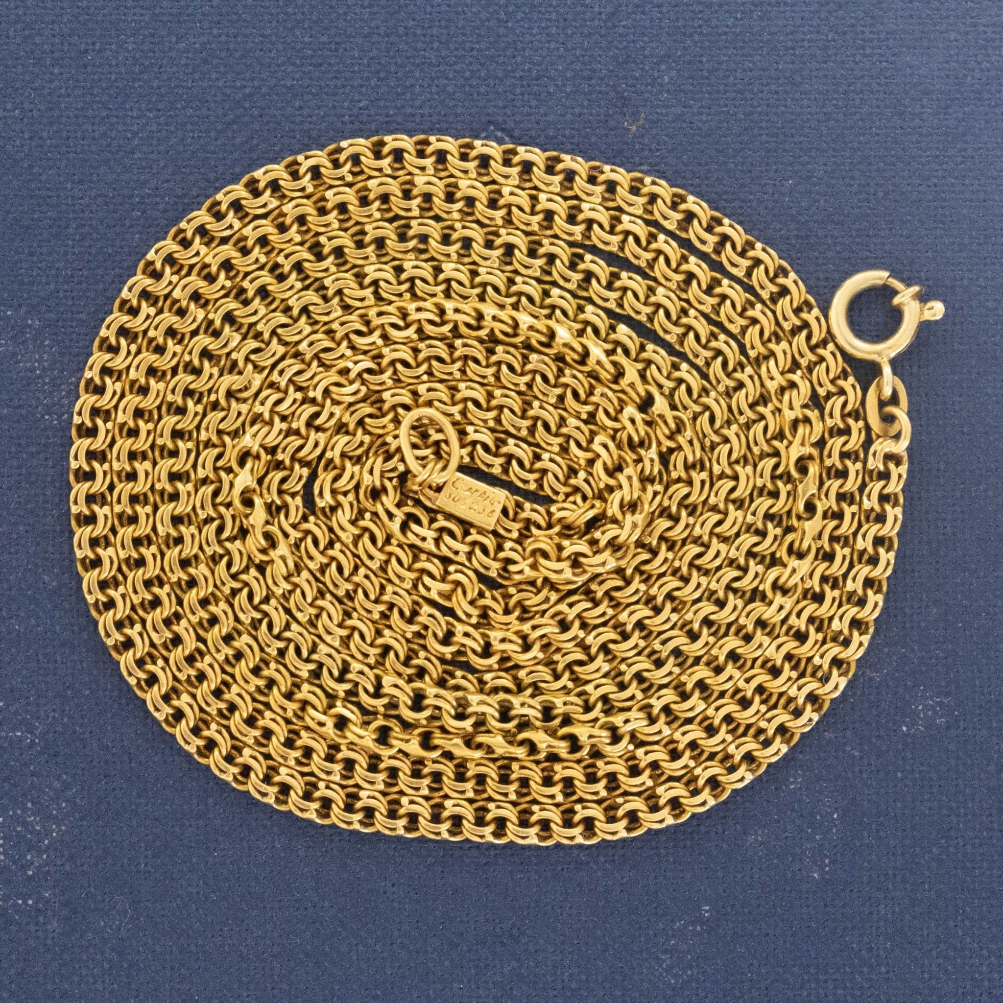 Vintage Long Fancy Link Chain by Cartier