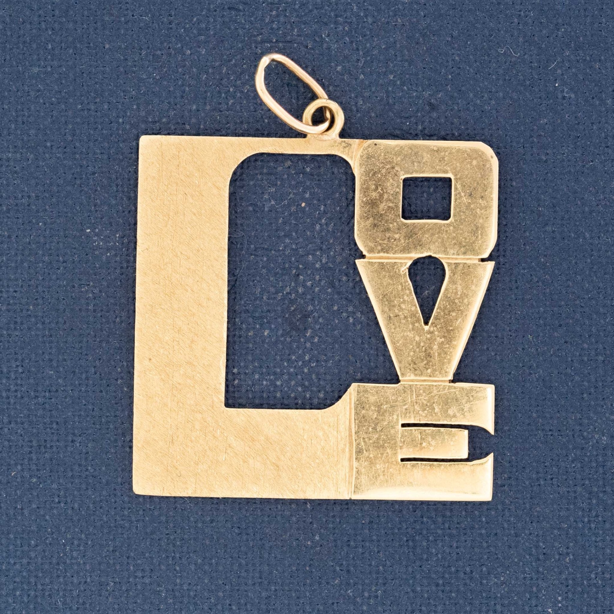 Vintage LOVE Block Letter Pendant