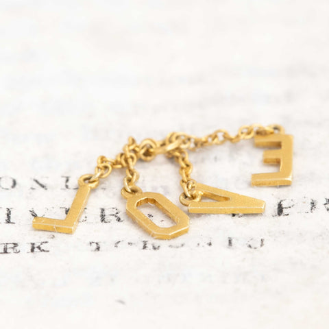 Vintage LOVE Dangling Chain Charm