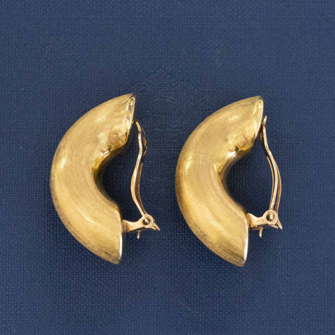 Vintage Macaroni Gold Ear Clips
