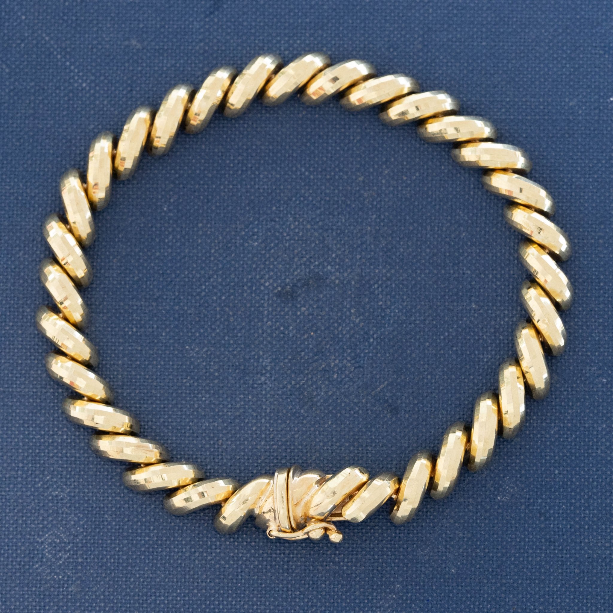 Vintage Macaroni Link Chain Bracelet