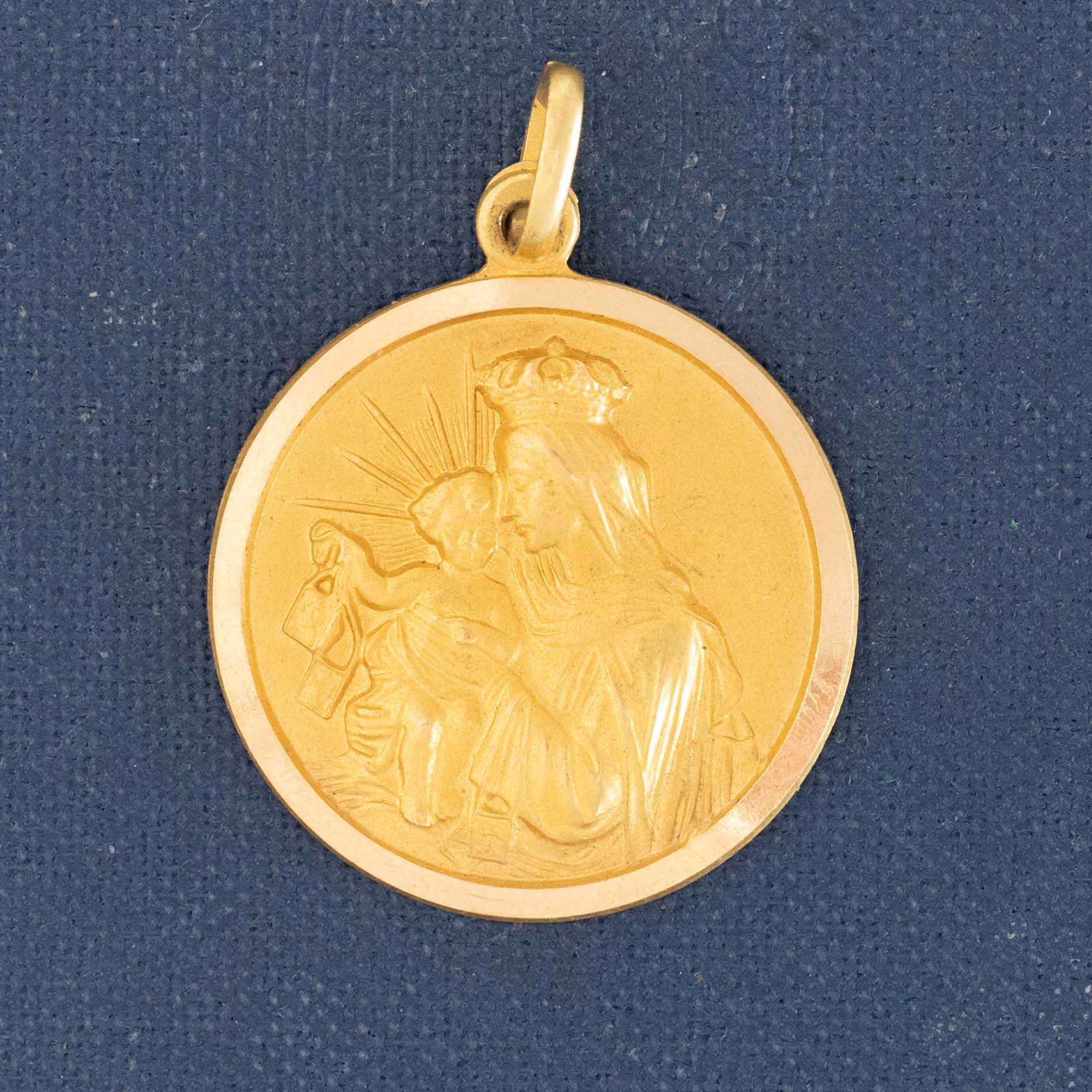 Vintage Madonna & Child Medallion