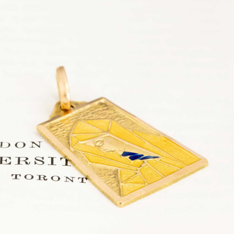 Vintage Madonna Enamel Pendant