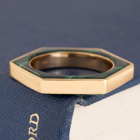 Vintage Malachite Hexagonal Band