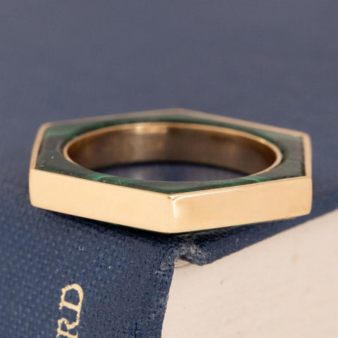 Vintage Malachite Hexagonal Band