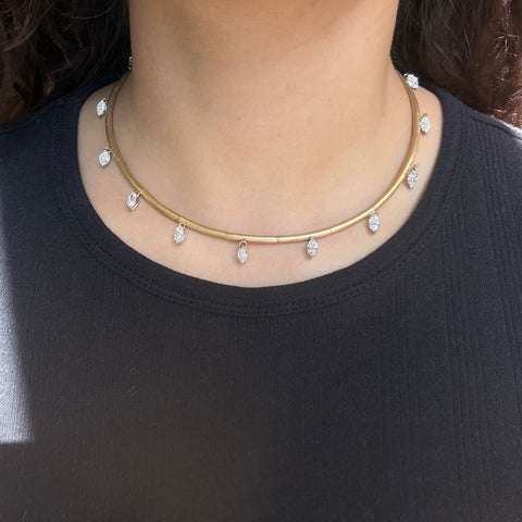 Vintage Marquise Cut Diamond Collar