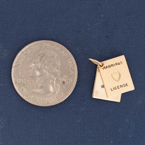 Vintage Marriage License Charm