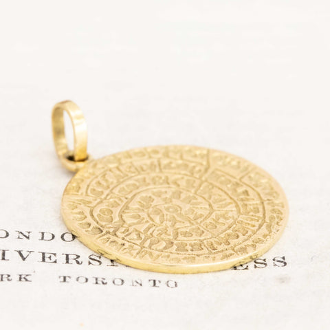 Vintage Phaistos Disk Pendant