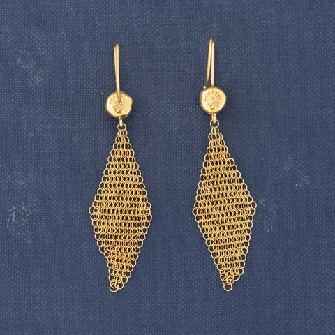 Vintage Mesh Drop Earrings Elsa Peretti for Tiffany & Co.