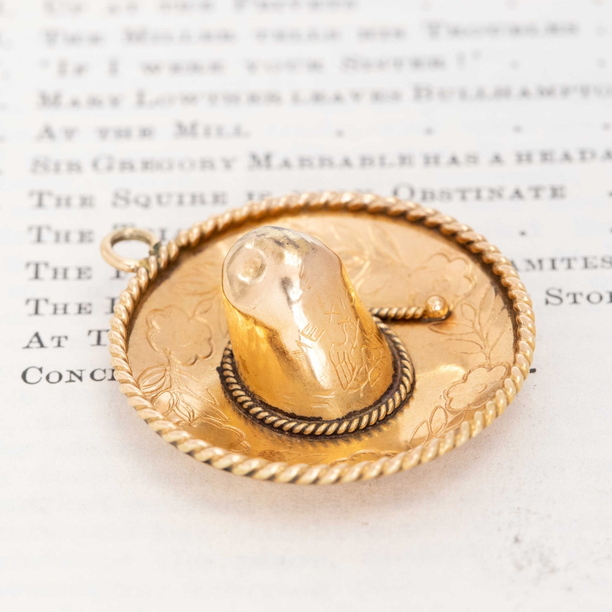 Vintage Mexican Sombrero Charm