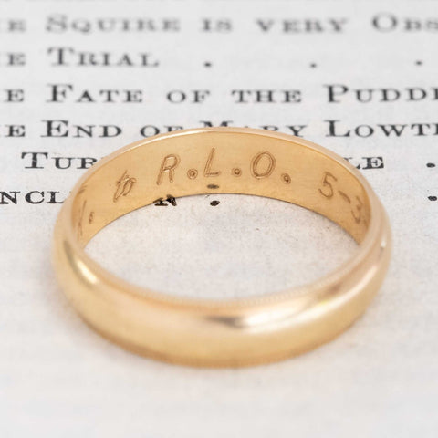 Vintage Milgrain Wedding Band, 5mm